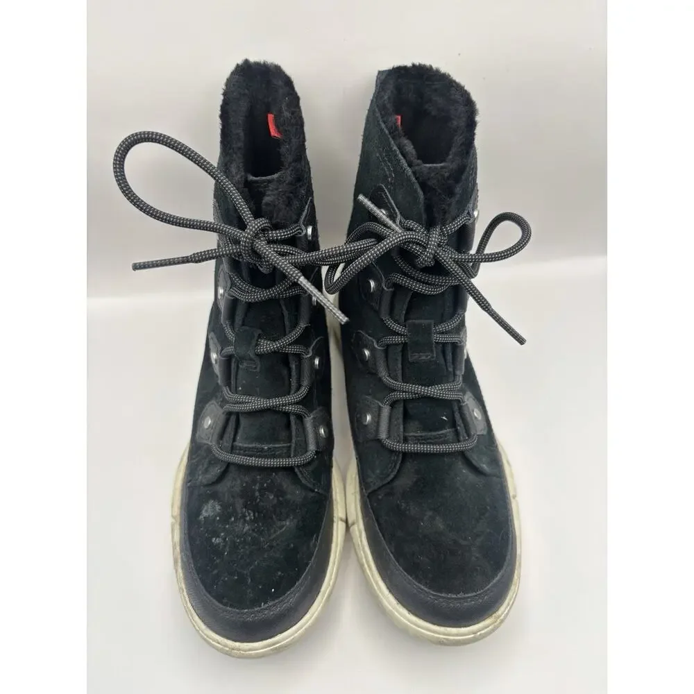 Sorel Explorer II Joan Black Boots Women Size 7